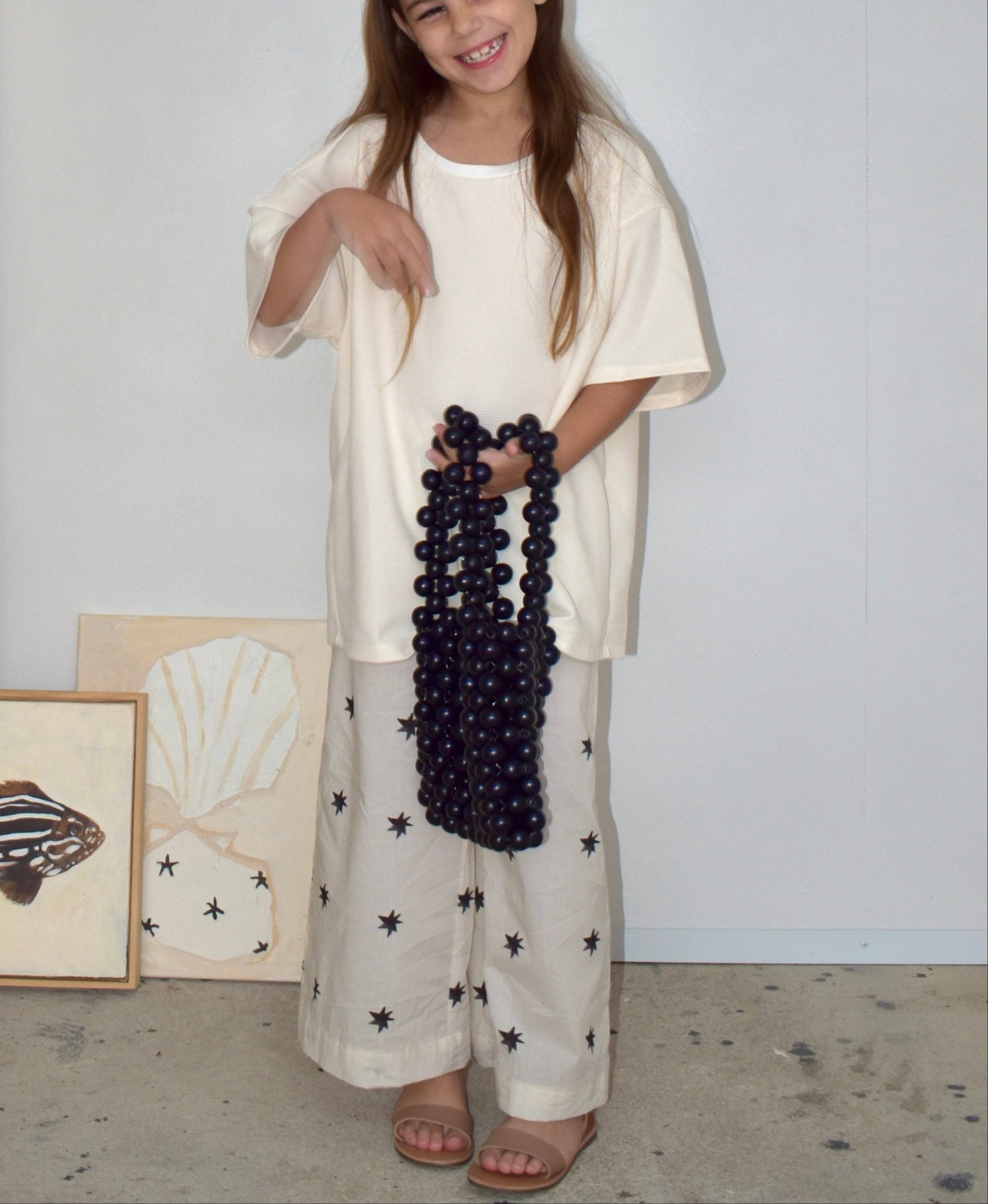 KIDS OVERSIZED TEE - MASCARPONE