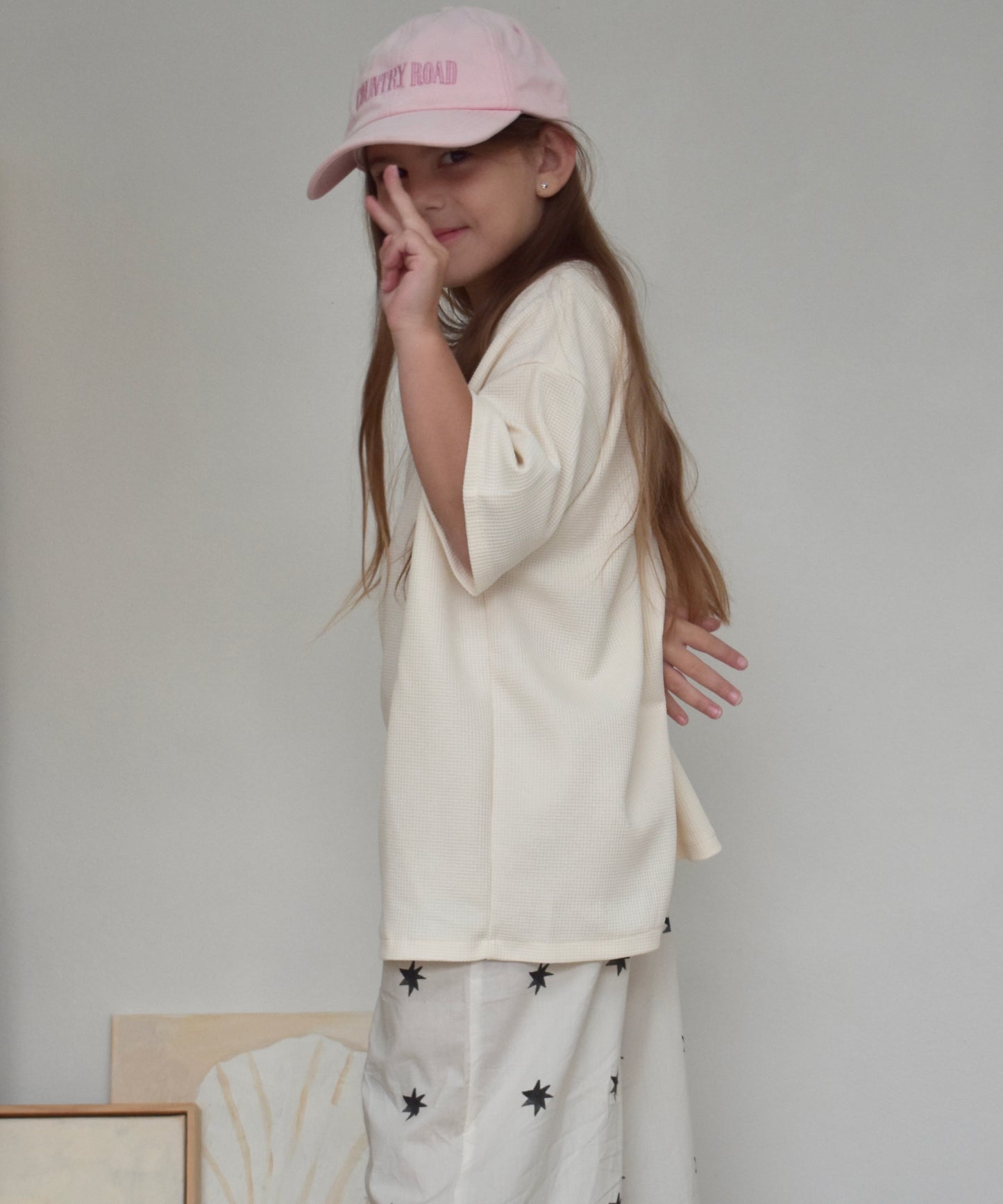 KIDS OVERSIZED TEE - MASCARPONE