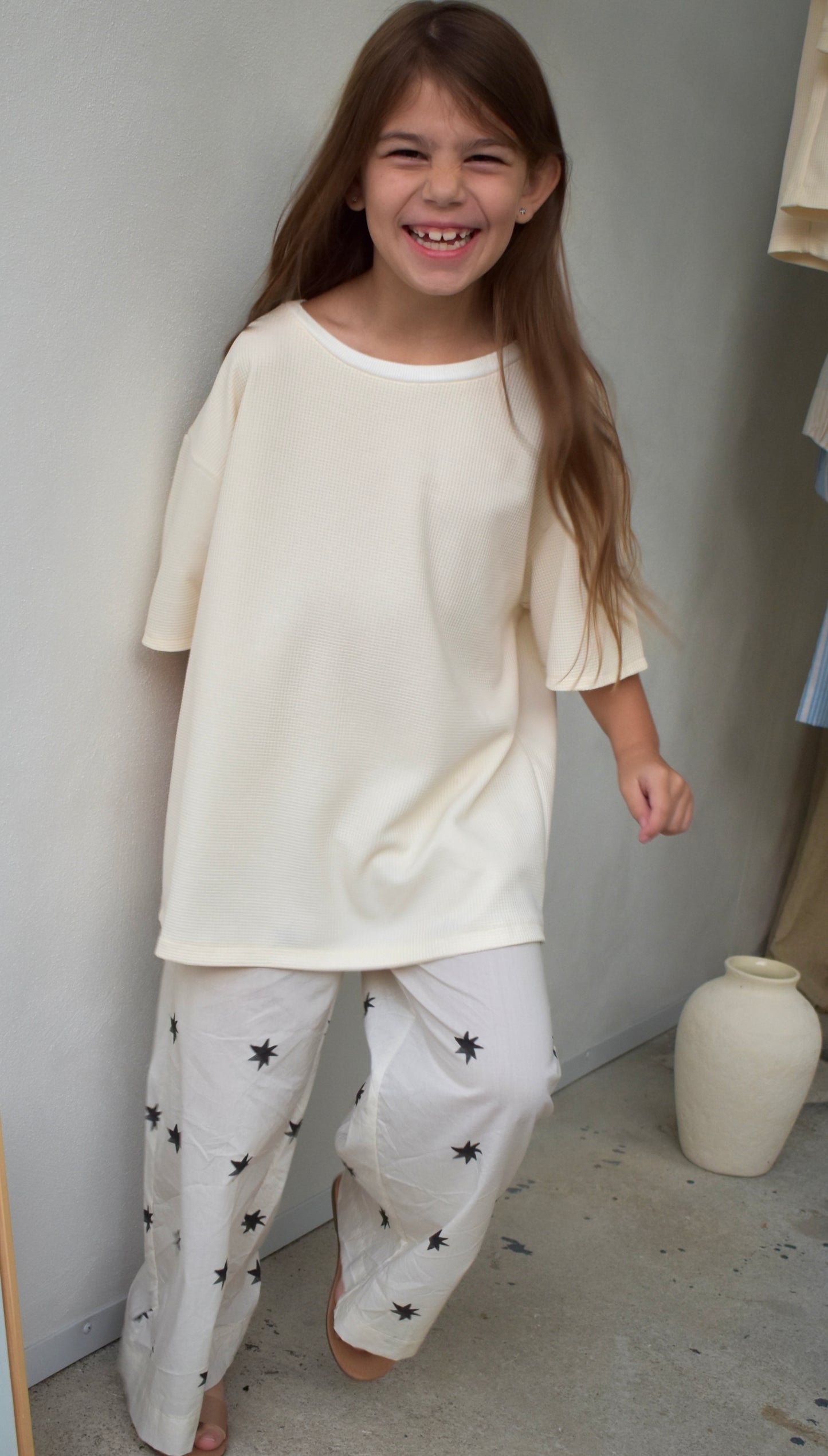 KIDS OVERSIZED TEE - MASCARPONE