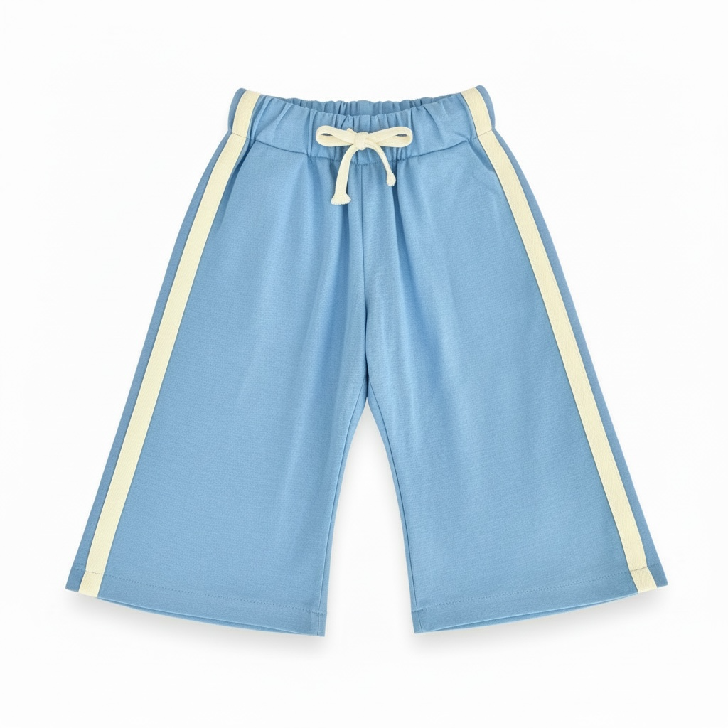 Kids Long Pants - Coast Blue/Cream Stripe