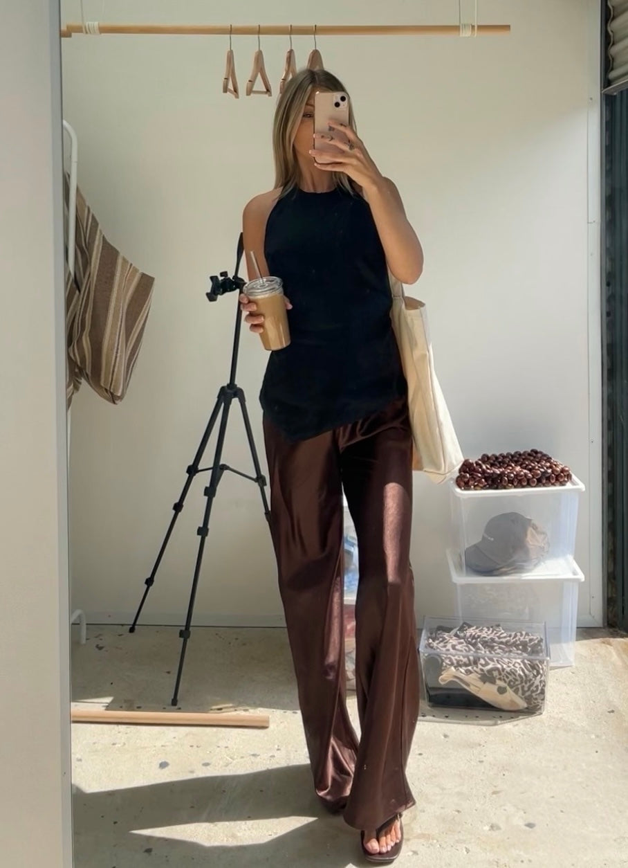 Womens Bias Pants -  Espresso