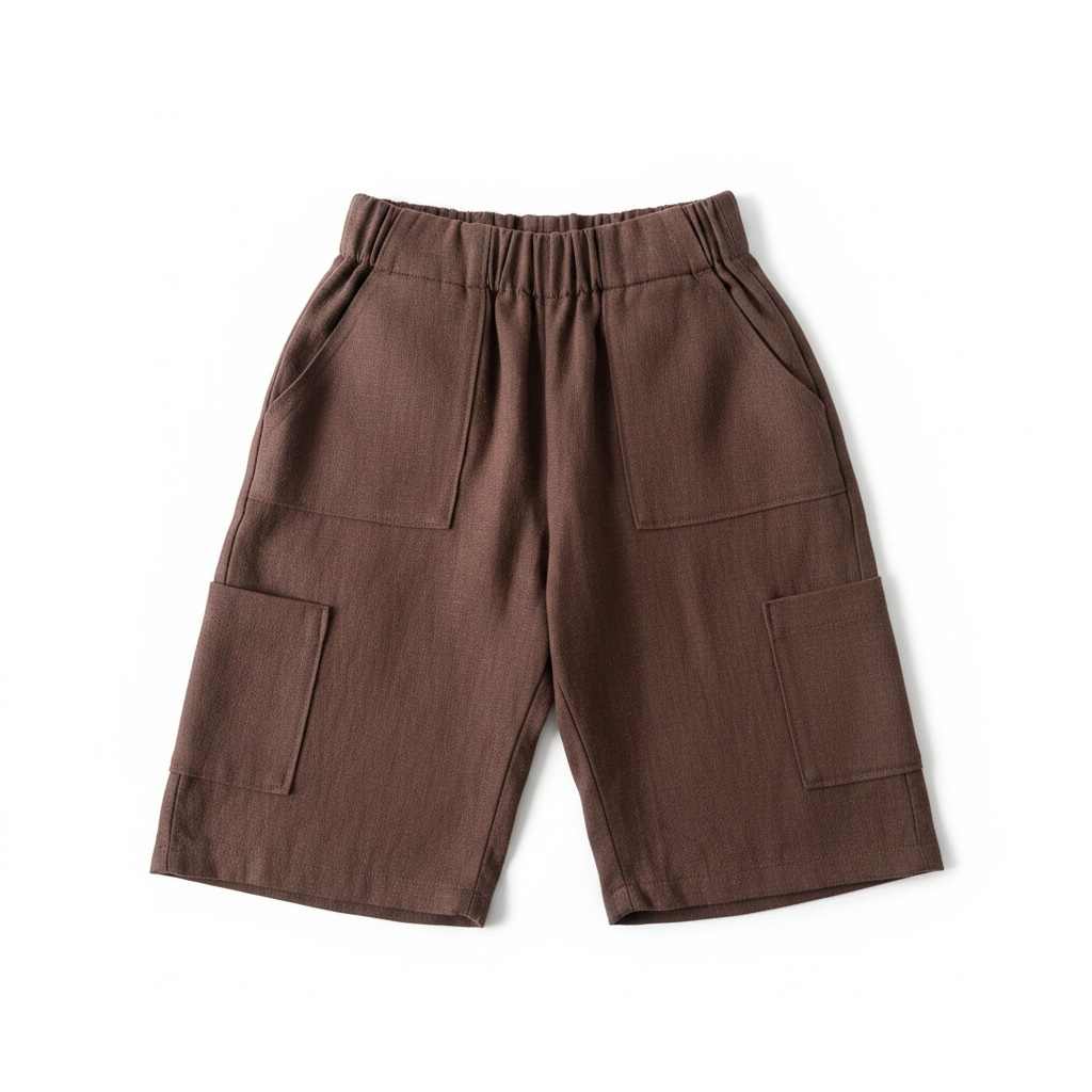 Kids Cargo Pants - Carob Brown