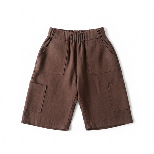Kids Cargo Pants - Carob Brown