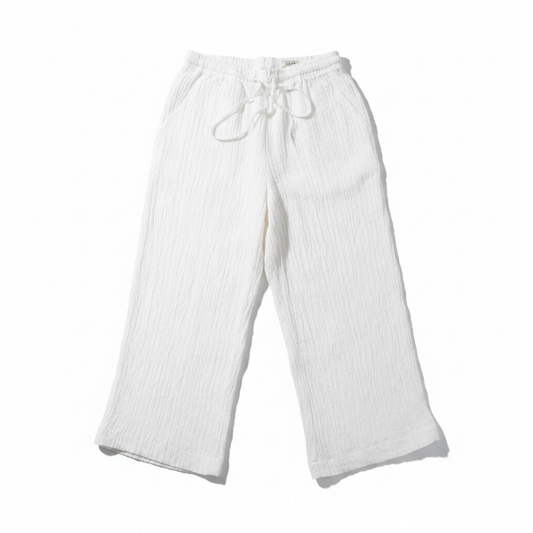 Full Length Elasticated Pants -  Cloud White