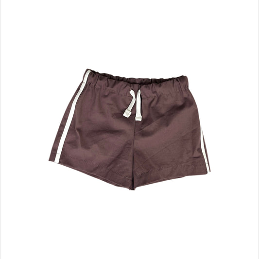 Kids Stripe Short - Cocoa Brown